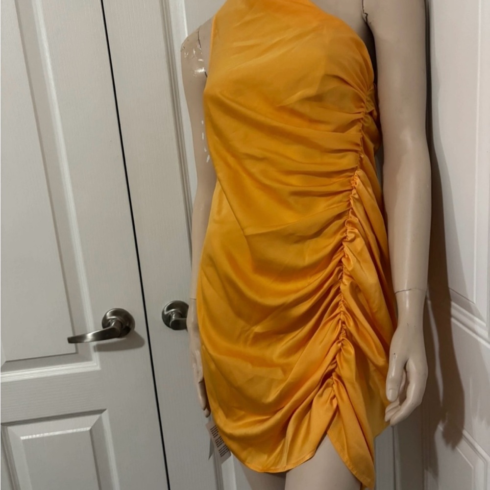 ASOS One-Shoulder Yellow Dress